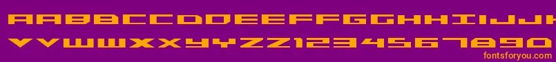 Triremebold Font – Orange Fonts on Purple Background