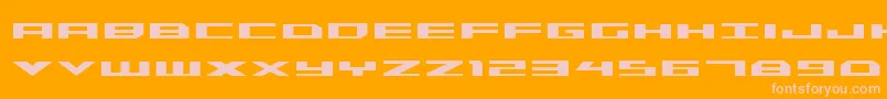 Triremebold-Schriftart – Rosa Schriften auf orangefarbenem Hintergrund