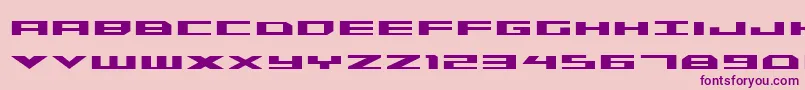 Triremebold-fontti – violetit fontit vaaleanpunaisella taustalla