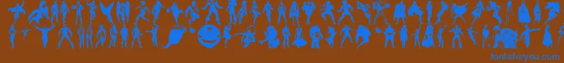 Legionnaires Font – Blue Fonts on Brown Background