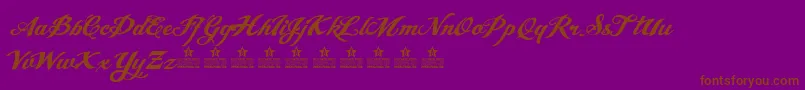 AngelTearsNeuePersonalUse Font – Brown Fonts on Purple Background