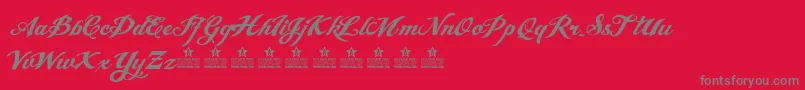 Czcionka AngelTearsNeuePersonalUse – szare czcionki na czerwonym tle