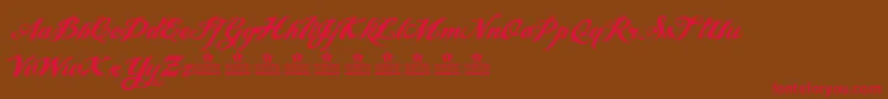 AngelTearsNeuePersonalUse Font – Red Fonts on Brown Background