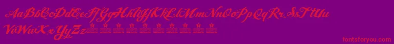 AngelTearsNeuePersonalUse Font – Red Fonts on Purple Background