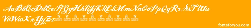 AngelTearsNeuePersonalUse Font – White Fonts on Orange Background