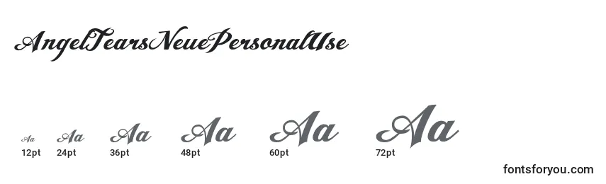 AngelTearsNeuePersonalUse Font Sizes