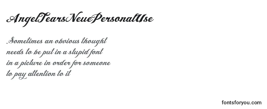 AngelTearsNeuePersonalUse Font