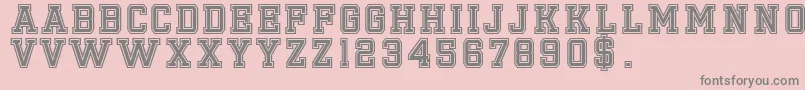 Emilio20 Font – Gray Fonts on Pink Background