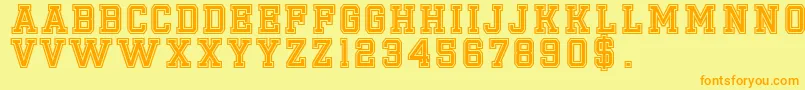 Emilio20 Font – Orange Fonts on Yellow Background