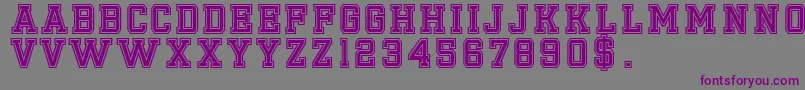 Emilio20 Font – Purple Fonts on Gray Background