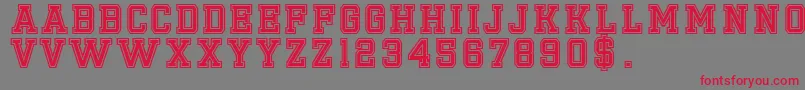 Emilio20 Font – Red Fonts on Gray Background