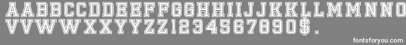 Emilio20 Font – White Fonts on Gray Background