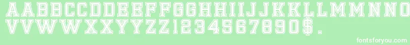 Emilio20 Font – White Fonts on Green Background