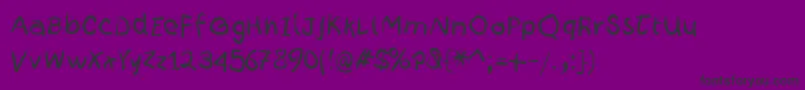 フォントZeropoints – 紫の背景に黒い文字