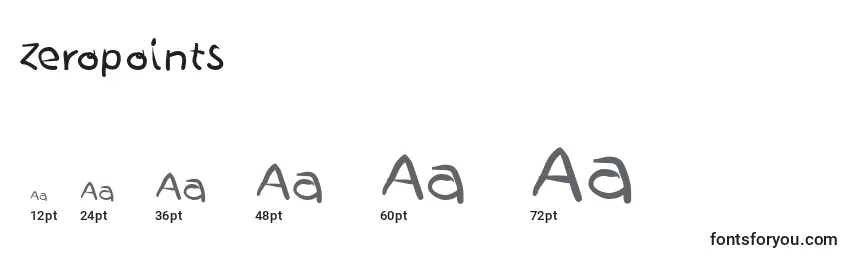 Zeropoints Font Sizes