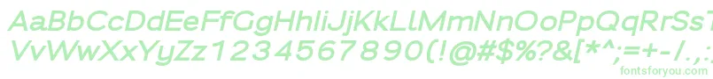 Fortheenas01BoldItalic Font – Green Fonts on White Background