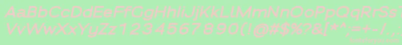 Czcionka Fortheenas01BoldItalic – różowe czcionki na zielonym tle