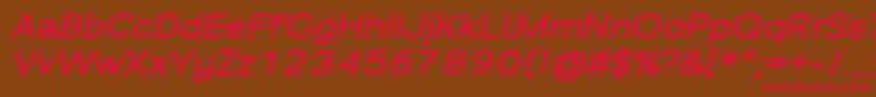 Fortheenas01BoldItalic Font – Red Fonts on Brown Background