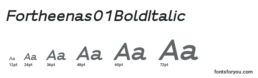 Размеры шрифта Fortheenas01BoldItalic