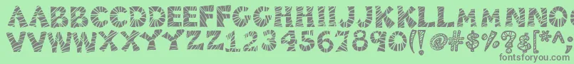 Kb3zebrapatch Font – Gray Fonts on Green Background