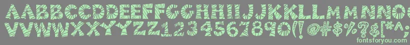 Kb3zebrapatch Font – Green Fonts on Gray Background