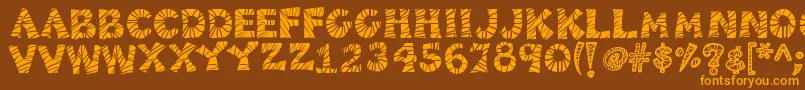 Kb3zebrapatch Font – Orange Fonts on Brown Background