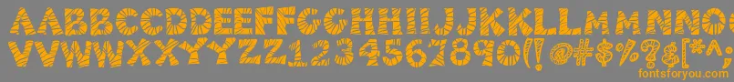Kb3zebrapatch-fontti – oranssit fontit harmaalla taustalla