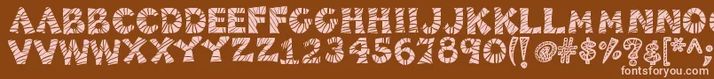 Kb3zebrapatch Font – Pink Fonts on Brown Background