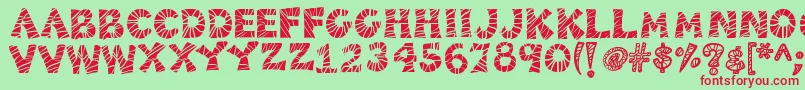 Kb3zebrapatch Font – Red Fonts on Green Background