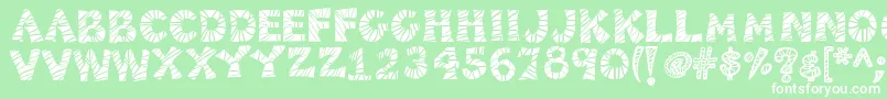 Kb3zebrapatch Font – White Fonts on Green Background