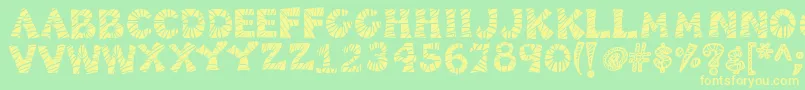 Kb3zebrapatch-fontti – keltaiset fontit vihreällä taustalla