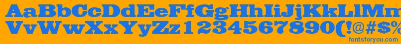 EgyptianRegular Font – Blue Fonts on Orange Background