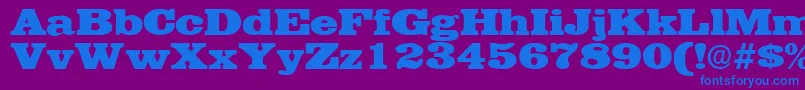 EgyptianRegular Font – Blue Fonts on Purple Background