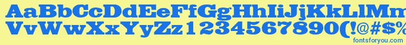 EgyptianRegular Font – Blue Fonts on Yellow Background