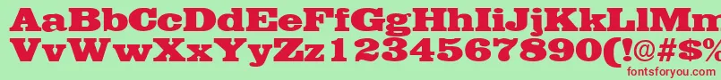 EgyptianRegular Font – Red Fonts on Green Background