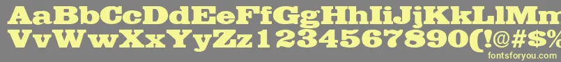 EgyptianRegular Font – Yellow Fonts on Gray Background