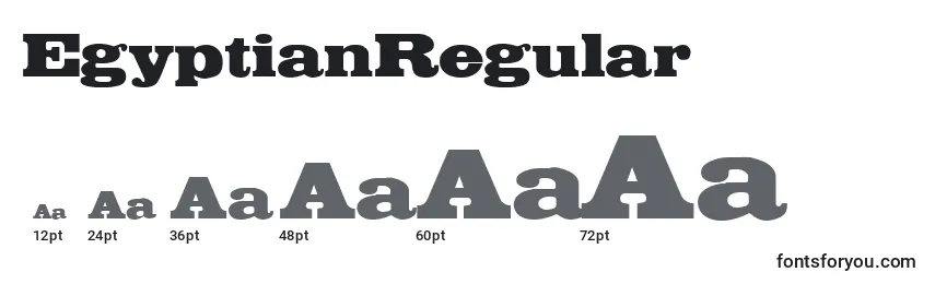 Размеры шрифта EgyptianRegular