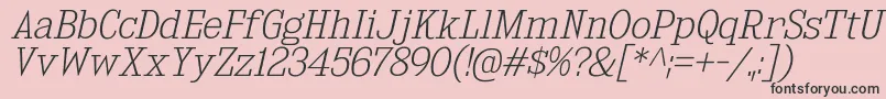 KingsbridgeElIt Font – Black Fonts on Pink Background