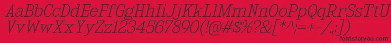 KingsbridgeElIt Font – Black Fonts on Red Background