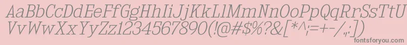 KingsbridgeElIt Font – Gray Fonts on Pink Background