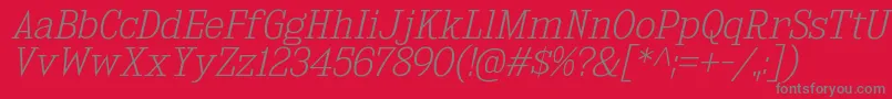 KingsbridgeElIt Font – Gray Fonts on Red Background