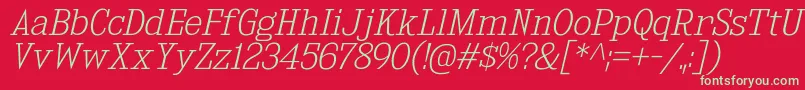 KingsbridgeElIt Font – Green Fonts on Red Background