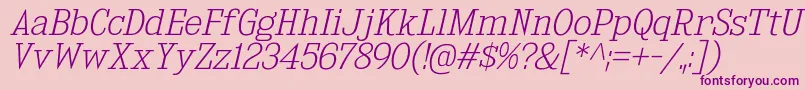 KingsbridgeElIt Font – Purple Fonts on Pink Background