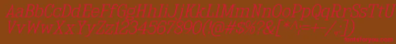 KingsbridgeElIt Font – Red Fonts on Brown Background