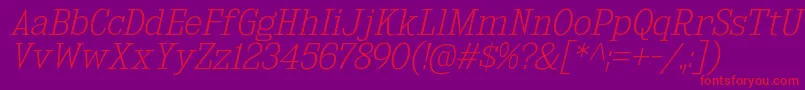 KingsbridgeElIt Font – Red Fonts on Purple Background