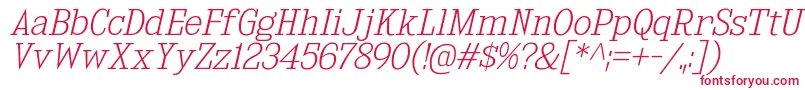 KingsbridgeElIt Font – Red Fonts on White Background