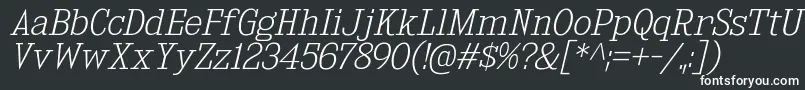 KingsbridgeElIt Font – White Fonts on Black Background