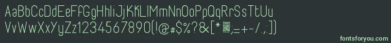 Czcionka FabioloLight – zielone czcionki na czarnym tle