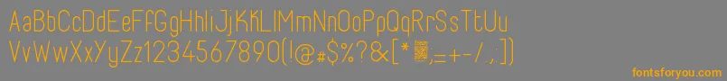 フォントFabioloLight – オレンジの文字は灰色の背景にあります。
