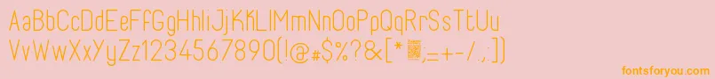 FabioloLight Font – Orange Fonts on Pink Background